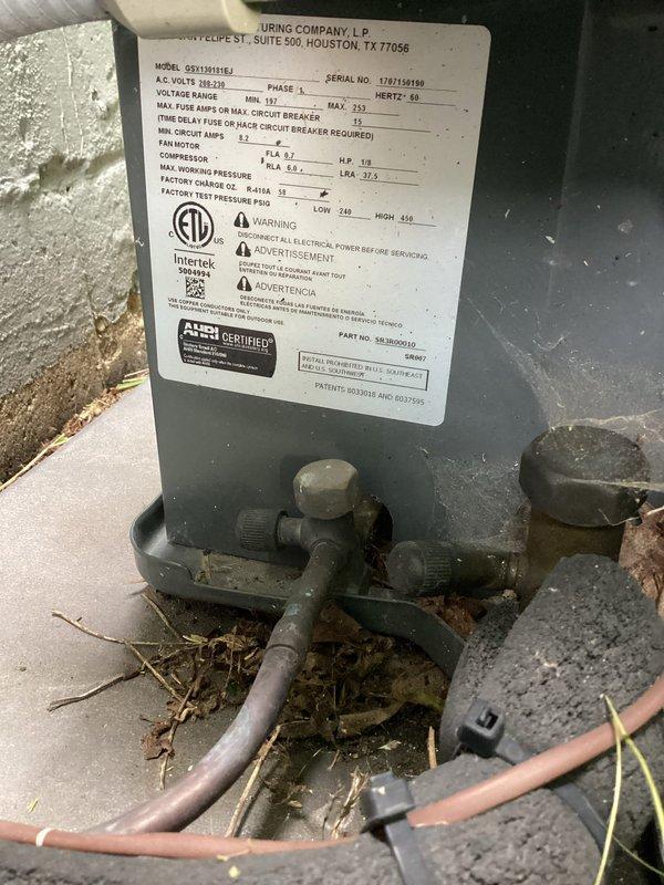 Completed annual Gold Level maintenance on a 9-year-old HVAC system. Performed comprehensive inspection of furnace unit model G9S1120316J, including verification of gas line connections, electrical components, and all mechanical systems. Documented filter size requirements at 16x20; customer will maintain filter replacement independently. Inspected ductwork, insulation integrity, and all accessible system components. Cleaned debris accumulation around exterior unit base. All systems operating within normal parameters upon completion of maintenance protocol.