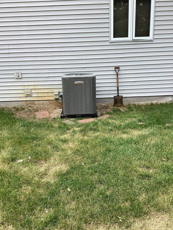 # HVAC Complete System Installation

Successfully completed full residential HVAC system installation including Lennox EL297UH070 gas furnace, ML13KC1-036 condenser unit, and CK40CT-30B evaporator coil. Installed outdoor condenser unit on concrete pad with proper clearances from structure and adequate service access. Mounted air handler in basement utility area on level concrete surface with appropriate drainage provisions. Connected all refrigerant lines, electrical wiring, and condensate drainage per manufacturer specifications. Installed supply and return ductwork with proper sealing and support. Verified all safety controls, electrical connections, and gas line integrity. System tested and operational with proper airflow, refrigerant charge, and temperature differential across coil.