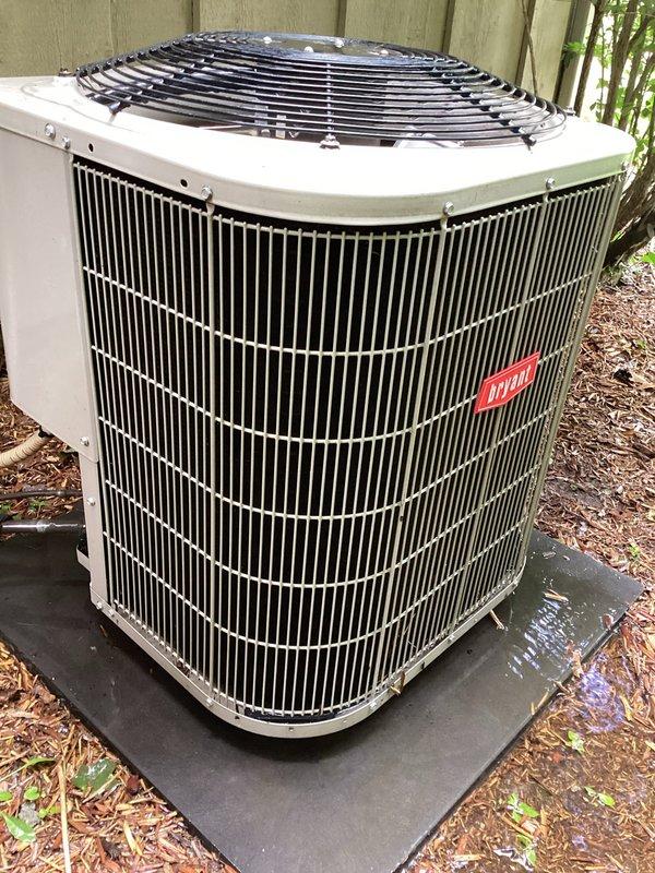 Completed Gold Level planned maintenance on single HVAC system. Performed comprehensive inspection of outdoor condensing unit, verified electrical connections and capacitor operation at disconnect box, checked condenser coil condition, and documented equipment status with photos. All components found operating within normal parameters with no immediate service needs identified.