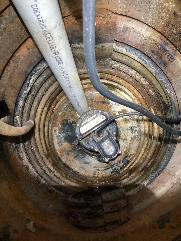 Responded to service call for sump pump that would not stop running when plugged in. Upon arrival, inspected sump pump basin and found pump motor continuously operating regardless of water level. Diagnosed failed float switch mechanism preventing automatic shut-off cycle. Verified pump discharge piping and check valve were clear of obstructions. Recommended pump replacement due to malfunctioning float control assembly. Customer temporarily disconnected power to prevent motor burnout until replacement unit can be installed.