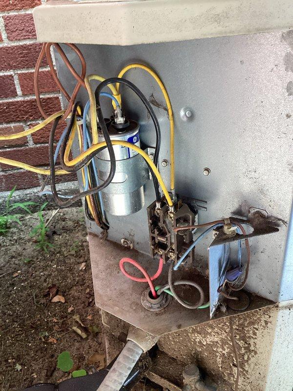 Completed first annual planned maintenance visit on 6-month-old HVAC system under Gold Level maintenance agreement. Performed comprehensive inspection of outdoor condenser unit and electrical components. Replaced 16x25x5 air filter as part of routine maintenance protocol. Inspected capacitor, electrical connections, and wiring harness at outdoor disconnect; noted functional operation with minor weathering on exterior components. Verified refrigerant lines, conduit routing, and electrical disconnect box mounting. Confirmed proper fan operation and airflow through condenser coil. System operating within normal parameters with no immediate service needs identified.