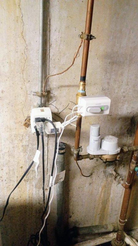 Installed Honeywell automatic shutoff valve system to prevent water damage from potential pipe failures. Connected unit to existing copper supply lines with new brass fittings and integrated with electrical system for automated water flow control during leak detection events.