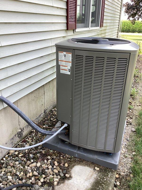 Responded to install callback for electric AC system displaying "O2 low pressure switch lockout" error code with unit failing to operate. Upon arrival, found indoor temperature at 74°F with thermostat set to 68°F. Performed diagnostic assessment of outdoor condensing unit and associated refrigerant lines, inspected electrical connections, and evaluated system pressures to identify cause of low pressure switch activation preventing compressor operation.