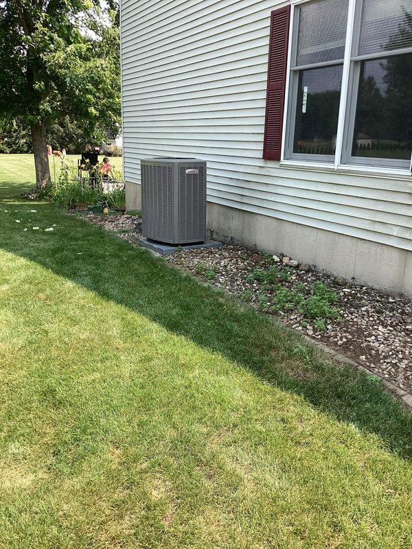 Responded to install callback for electric AC system displaying "O2 low pressure switch lockout" error code with unit failing to operate. Upon arrival, found indoor temperature at 74°F with thermostat set to 68°F. Performed diagnostic assessment of outdoor condensing unit and associated refrigerant lines, inspected electrical connections, and evaluated system pressures to identify cause of low pressure switch activation preventing compressor operation.