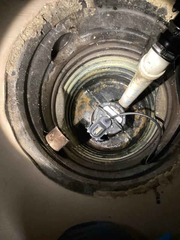 Responded to service call for dual sump pump system with one non-operational pump. Upon inspection of the sump basin, confirmed that one of the two pumps was not spinning or activating. Performed diagnostic assessment of the failed pump unit, checking electrical connections, motor function, and mechanical components. Inspected the basin for debris, sediment buildup, and proper drainage configuration. Verified power supply to both pumps and confirmed no tripped breakers. Evaluated the condition of discharge piping, check valves, and overall system operation with the remaining functional pump.