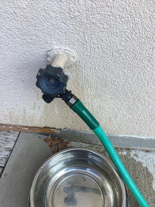 Responded to service call for leaking outdoor wall-mounted frost-free spigot. Upon inspection, identified failed internal seals causing water leakage during operation. Repaired self-draining spigot by replacing worn valve components and internal sealing mechanisms. Tested unit for proper operation and verified no leakage at connection points and complete drainage function to prevent freeze damage.