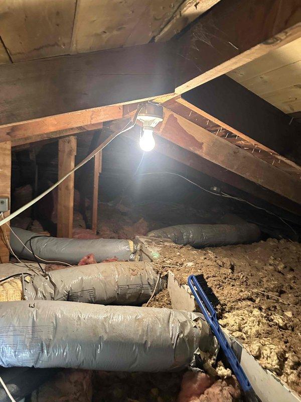 Responded to water leak issue in attic space and successfully reran water supply lines through the crawl space area. Routed new plumbing lines alongside existing HVAC ductwork and secured installation according to code requirements, ensuring proper support and clearance from structural beams and insulation materials.