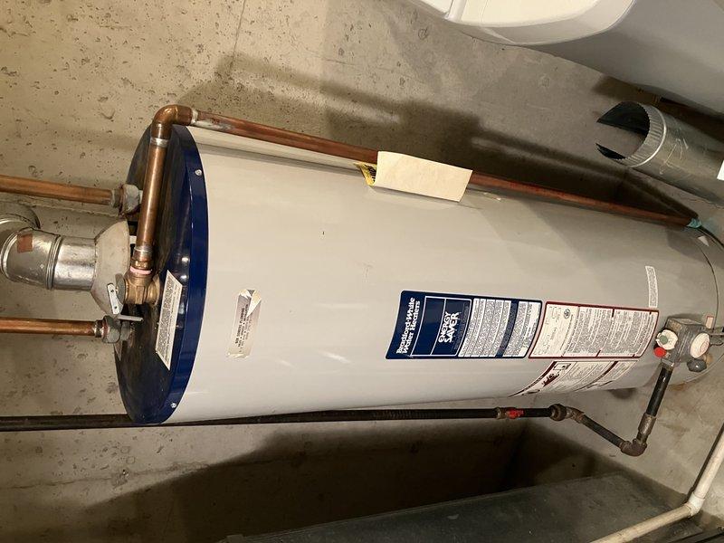 Completed planned single maintenance on HVAC system. Inspected water heater and associated copper piping connections, verified proper operation of valves and fittings. Accessed thermostat control panel, examined circuit board functionality and battery condition, confirmed proper system communication and control settings.