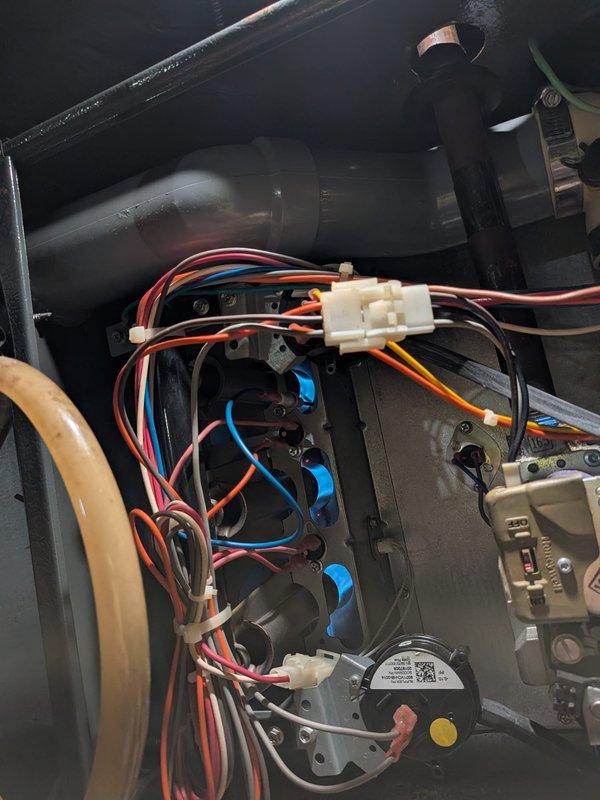 Completed planned furnace maintenance including inspection of all internal components, electrical connections, and control systems. Replaced 16x20x1 air filter, verified proper operation of blower motor assembly, heat exchanger, gas valve, and control board wiring, with all systems functioning within manufacturer specifications.