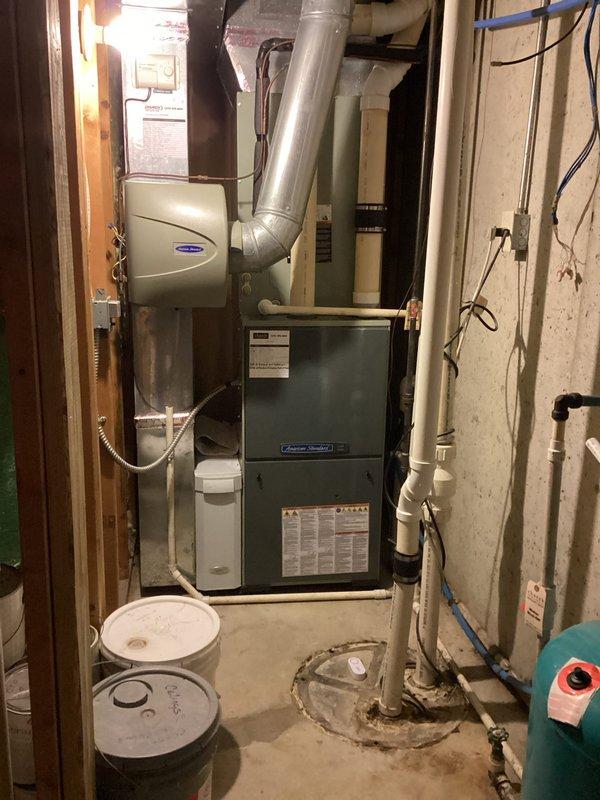 Completed comprehensive planned maintenance service on residential furnace and water heater system as part of Diamond Duo Maintenance program. Performed full inspection of furnace unit including burner assembly, heat exchanger, blower motor, and electrical connections; verified proper operation and airflow throughout system. Conducted water heater maintenance including inspection of A.O. Smith unit, temperature and pressure relief valve testing, and visual assessment of all plumbing connections and expansion tank. All equipment found operating within normal parameters with no immediate service needs identified.