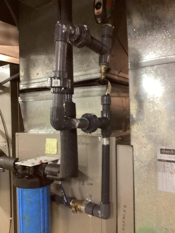 Performed a planned maintenance visit on three geothermal heat pump systems, including a full system performance check and replacement of the in-line filters on all units. Replaced two sight glasses and completed a flush of the geothermal loop on all three systems to restore proper flow and heat transfer. Systems were left operating normally following service.