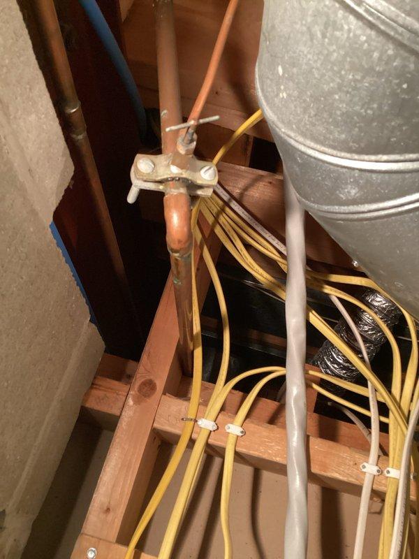 Performed planned maintenance on the furnace as part of the USA Diamond service plan, including inspection of the system and replacement of the 210 filter. Serviced the #35 humidifier, verifying the water treatment cartridge and supply line connections, and confirmed the copper line, grounding clamp, and surrounding ductwork showed no signs of leaks, corrosion, or damage.
