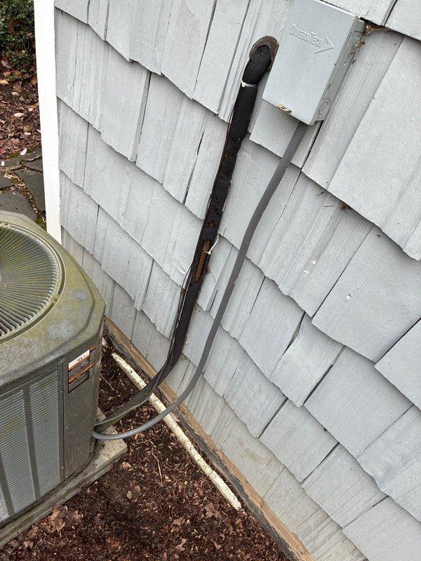 Conducted comprehensive evaluation of two complete HVAC systems and presented customer with multiple replacement options including two full system replacements and two furnace-only alternatives. Inspection revealed thermostat wiring issues and deteriorating outdoor unit. Both proposals include necessary condensate pump replacement for second furnace. Left repair options for existing systems for customer consideration.