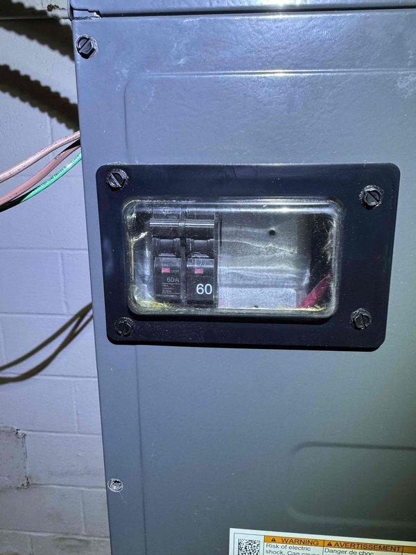 Performed scheduled monthly maintenance on dual heating systems. Inspected electrical components including the 60-amp circuit breaker and main control board, confirming proper connections and operation. All diagnostic LEDs on control module functioning normally with no faults detected.