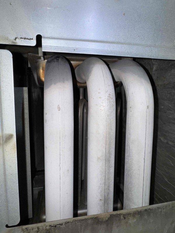 Performed scheduled monthly heating maintenance service on HVAC system. Conducted visual inspection of heat exchanger components showing normal dust accumulation but no significant deterioration or damage. Examined control circuit board with all connections secure and electronic components (resistors, capacitors, relay) in proper working condition.