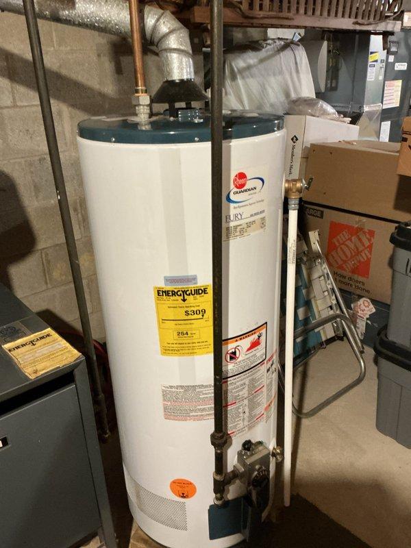 Performed routine maintenance on the residential boiler system, checking operating pressure on the gauge which showed normal readings. Inspected water heater and ventilation components, confirming proper functioning of all connections. System is operating within normal parameters with no issues requiring further attention.
