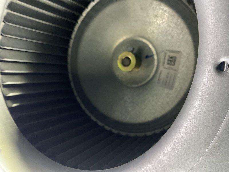 Performed routine heating maintenance service on residential system. Inspected blower wheel assembly for proper operation and cleaned components. Examined internal furnace components including motor assembly, electrical connections, and copper tubing for optimal functionality.