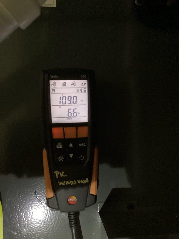 Performed routine heating maintenance service on residential HVAC system. Conducted electrical component inspection, checking wire connections and terminals for proper installation. Measured system pressure (1030) and temperature (66) readings, confirming unit is operating within normal parameters.