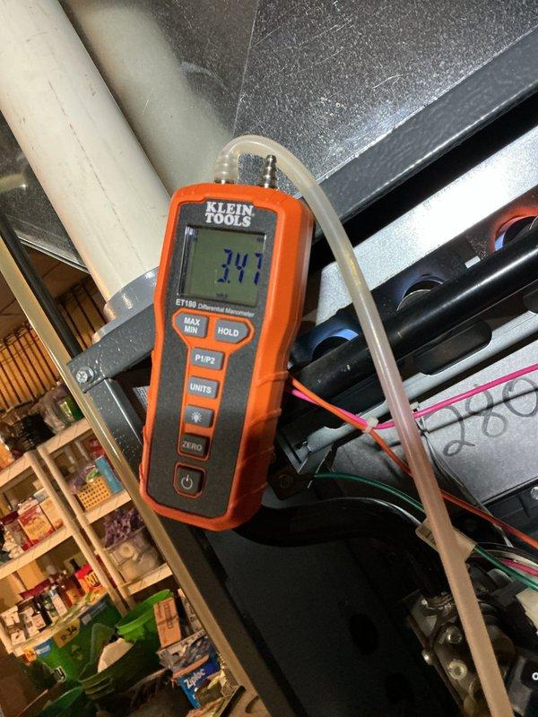 Performed scheduled heating maintenance service on customer's furnace. Conducted gas valve inspection and verified proper operation with readings of 34.7 on manometer test. Completed hot water tank flush and fill procedure as part of comprehensive system maintenance.