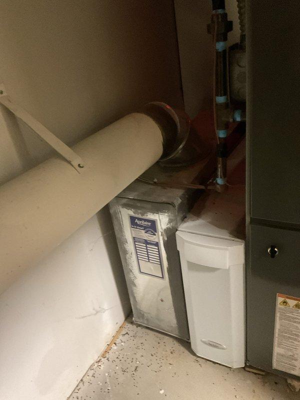 Performed routine furnace maintenance service. Inspected PVC ventilation system, condensate pump, and all connections. System is operating within normal parameters with no issues detected.
