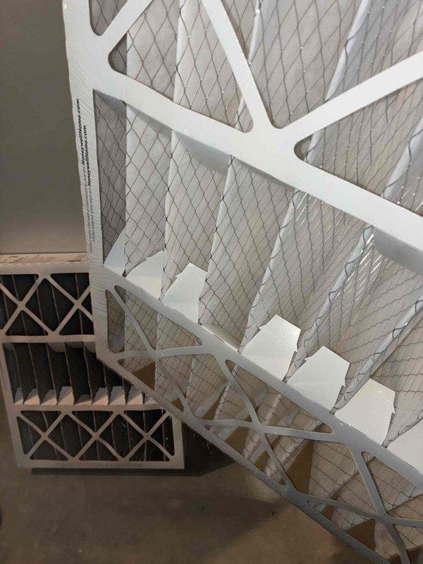 Performed comprehensive system tune-up on heating unit. Replaced dirty air filters with new pleated filters to improve airflow efficiency. Inspected humidifier that was reported to be intermittently leaking; cleaned accumulated mineral deposits from housing to prevent further moisture issues and ensure proper operation.