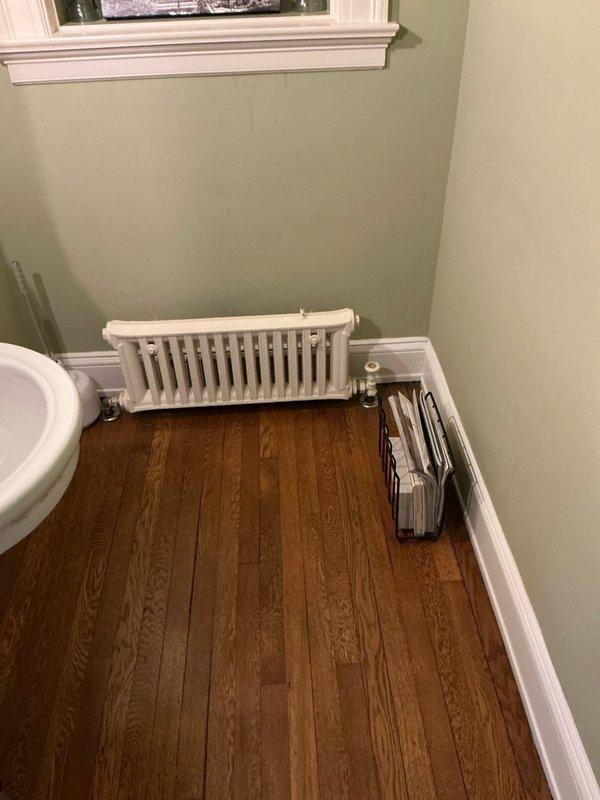 Conducted follow-up assessment of existing radiator system per client request. Documented condition of multiple cast iron radiators showing age-related deterioration, including chipping paint and worn valve components. Prepared quotation for replacement radiator valves as part of planned boiler replacement project.