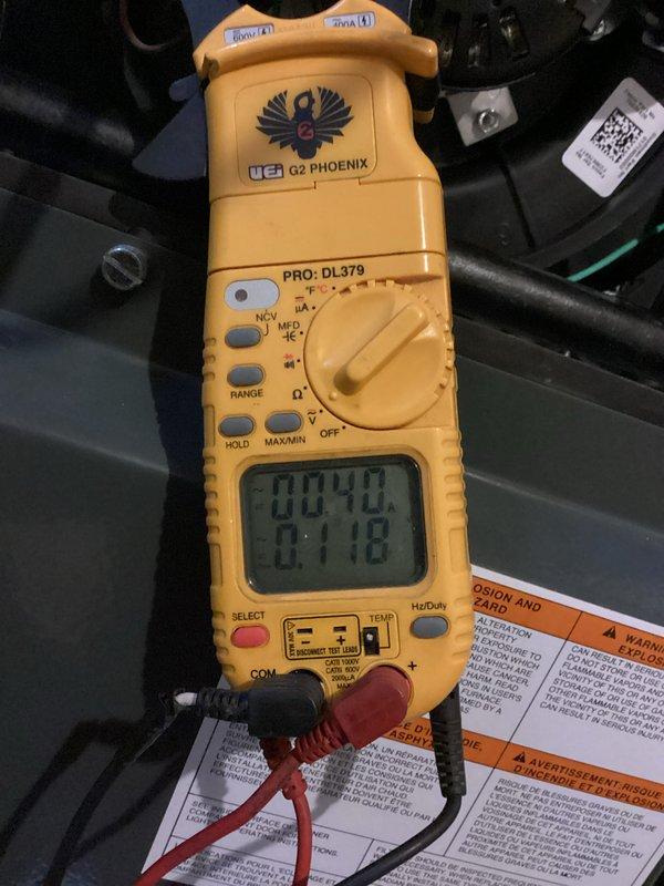Performed scheduled monthly heating maintenance on two systems. Conducted electrical measurements using UEi EM152 meter, recording static pressure reading of 36.4, and utilized UEi G2 Phoenix multimeter to verify electrical parameters (0.40A, 0.118V). All systems operating within specifications after service.