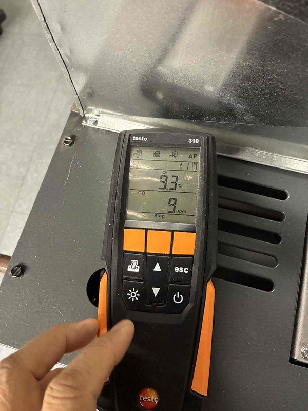 Performed annual heating maintenance on 10+ year old system. Combustion analysis readings showed acceptable efficiency of 82% with CO levels at 9 ppm. Also completed hot water tank maintenance on 5-year-old unit, bringing both systems to proper operating condition.