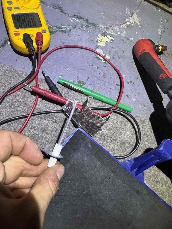 Responded to no heat complaint on a system previously serviced. Accessed Amana control board to check error history, which displayed "No errors at this time." Performed electrical testing with multimeter on system components, confirming proper voltage readings. Restored heat operation after diagnosing and correcting a loose wire connection at the control board.