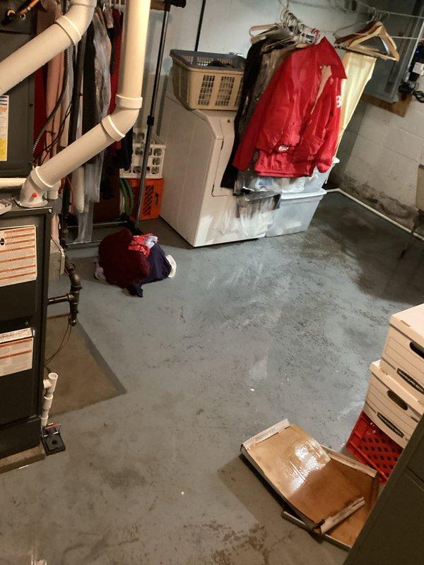 Responded to emergency call for water heater failure with significant water leakage on floor. Diagnosed faulty water heater under manufacturer's parts warranty. Replaced defective components and restored proper hot water function after cleaning up water spillage.