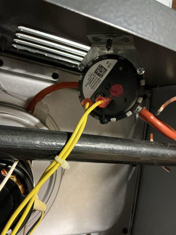 Responded to no heat call for furnace system. Discovered clogged air filter causing restricted airflow and pressure switch issues. Replaced filter and tested system operation, confirming proper heating function and normal pressure switch operation.