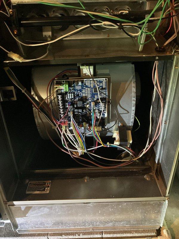 Performed routine monthly heating maintenance on two systems. Inspected electrical components and control boards on both units, confirming proper wire connections and operational status of circuit boards. All systems functioning normally with no issues identified.