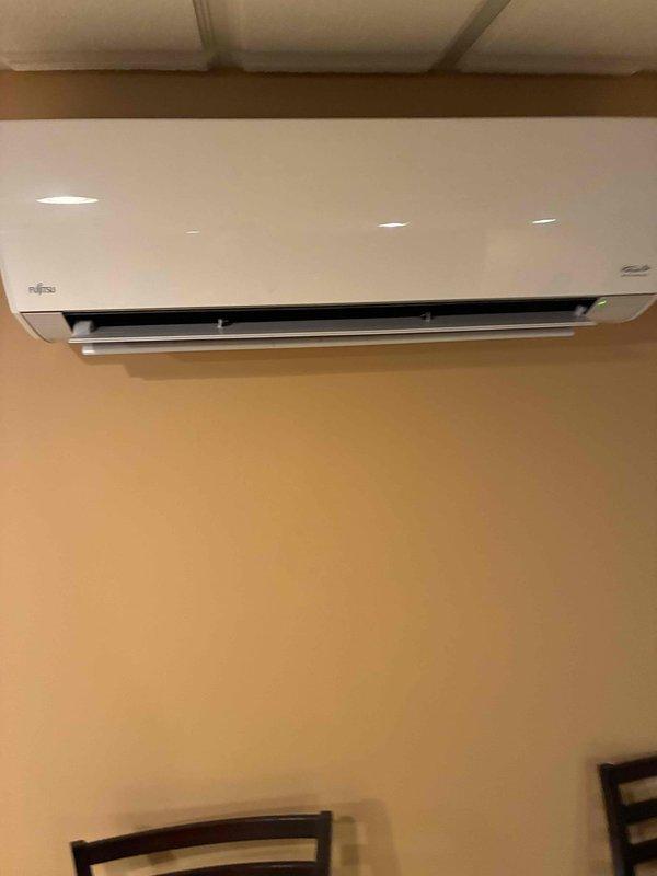 Performed comprehensive maintenance service on multiple heating systems including boiler, mini-split units, and humidifier. Inspected and serviced Fujitsu wall-mounted mini-splits in multiple rooms, confirming proper operation and condition. All systems functioning correctly with no issues identified.
