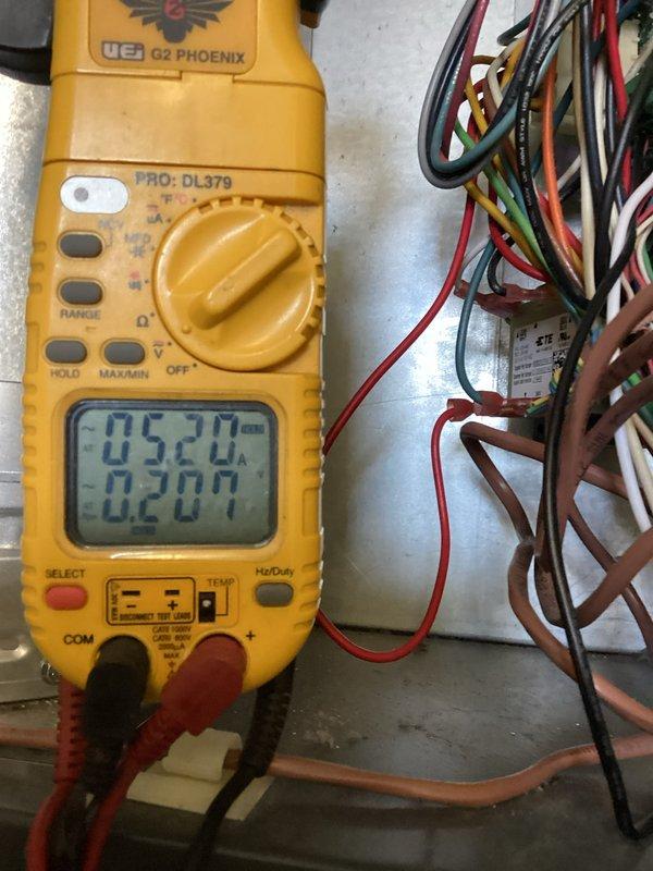 Performed scheduled maintenance on two furnace systems. Conducted electrical testing using UEi G2 Phoenix multimeter to verify proper voltage readings. Measured gas pressure/combustion parameters with UEi EM152 manometer, confirming proper operation with reading of 4.07" WC while visually inspecting flame pattern and burner operation.
