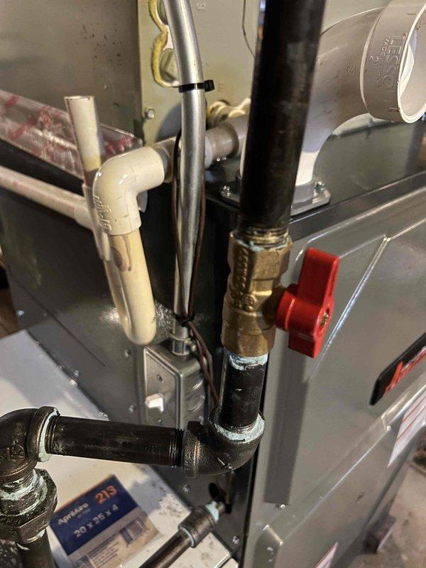 Successfully installed new high-efficiency furnace with proper ventilation system using PVC exhaust piping. Completed all necessary plumbing connections including brass valves and multiple pipe fittings. System was properly mounted, connected to existing ductwork, and verified for safe operation.