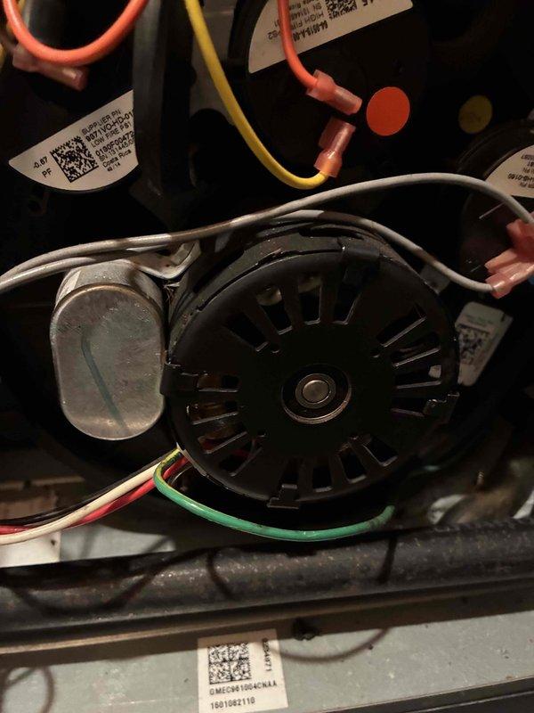 Performed comprehensive heating system tune-up, including inspection of motor assembly and components. Conducted combustion analysis using Testo 310 analyzer, which revealed O₂ levels at 9.7% and CO₂ at 6.32%, indicating proper combustion efficiency. All electrical connections, wiring harnesses, and mounting hardware were examined and verified to be in satisfactory working condition.