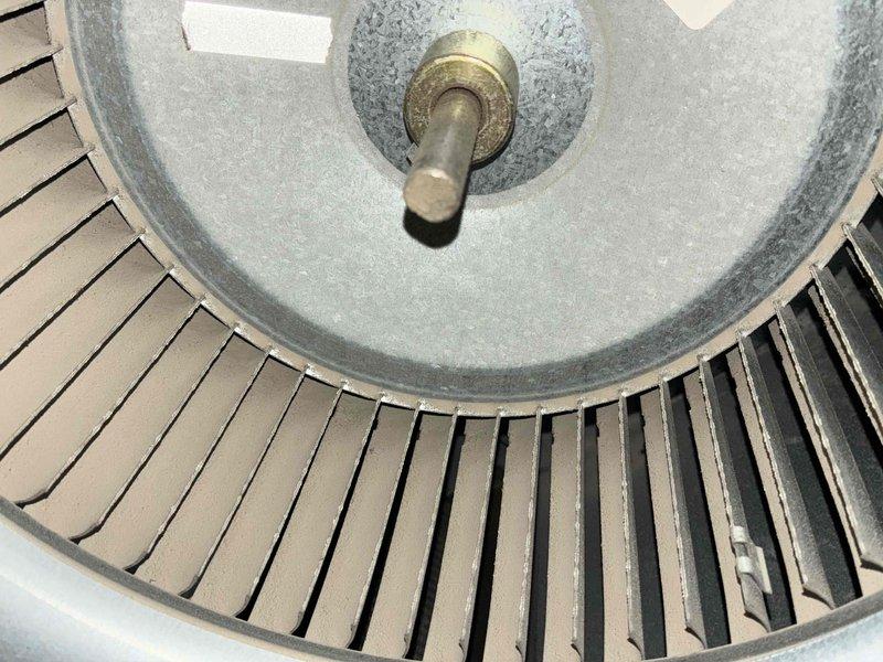 Performed scheduled heating maintenance service including inspection of blower wheel assembly for proper operation and conducted combustion analysis testing. Measurements showed O₂ at 11.5% and CO₂ at 5.25%, indicating acceptable combustion efficiency. All system components functioning within normal parameters.