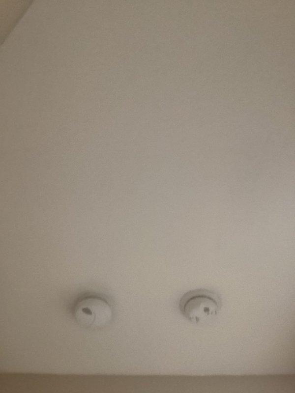 Conducted comprehensive electrical inspection of the property, examining both exterior electrical components near the radon mitigation system and interior ceiling-mounted smoke/CO detectors. All systems were verified to be properly installed and functioning according to code requirements.