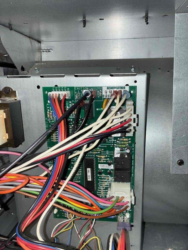 Conducted scheduled monthly heating system maintenance on HVAC unit. Performed diagnostic inspection of control board and electrical connections, examining circuit board terminals and wire harnesses for proper connection. Tested system components using probe instrument to verify proper functionality of heating elements and control systems.