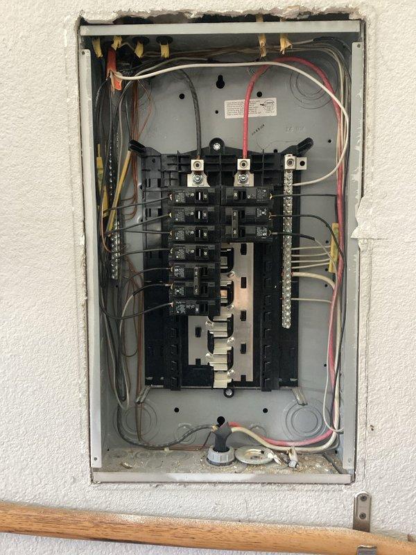 Installed new 30 amp RV circuit and replaced molex connector as requested by customer. Corrected orientation of RV plug which was previously installed upside down. Completed installation with proper wiring connections at the main electrical panel and exterior outlet box mounted on the siding.