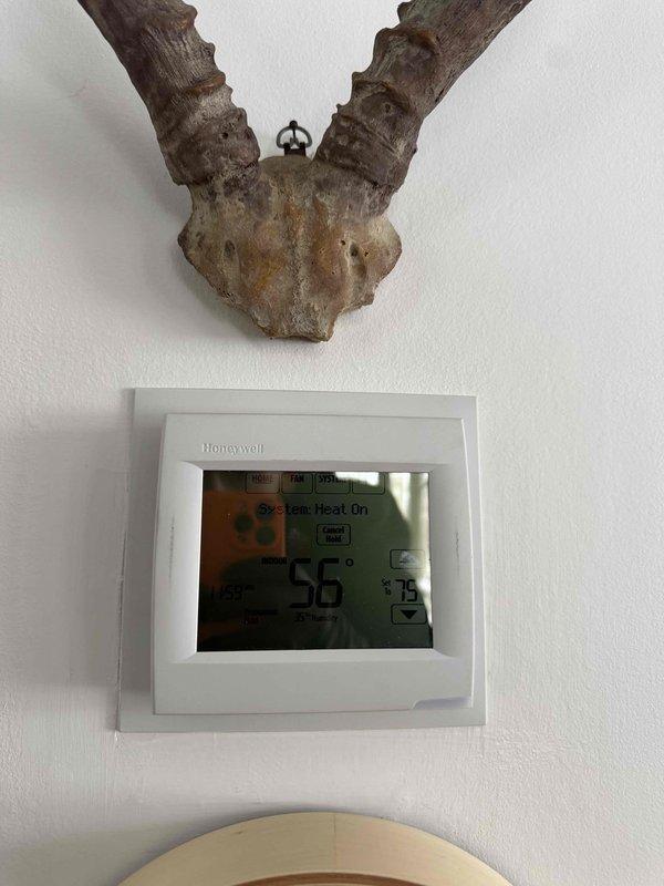 Responded to no heat call for a system that had recently passed maintenance with no issues. Diagnostic revealed the system was not maintaining temperature, with thermostat showing 56°F despite being set to heat mode. Restored proper heating operation and verified system functionality before departure.