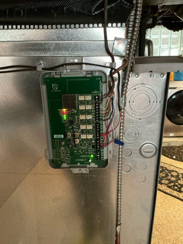 Completed twin geothermal system conversion assessment for transition to gas furnace configuration. Inspected existing HVAC equipment and control systems, including main air handler units, ductwork configuration, and electronic control panels. Verified system compatibility and documented current installation to develop appropriate replacement plan for twinned gas furnaces.