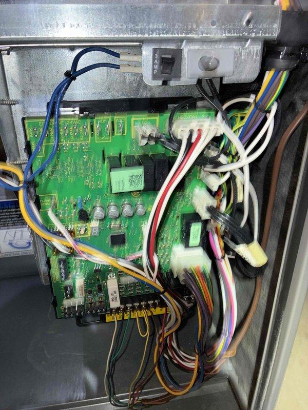Performed monthly heating maintenance service on the HVAC system. Inspected control module and circuit board connections, verifying proper wiring integrity across all terminal points. All electrical components and connections were found to be in good working order with no signs of wear or damage.