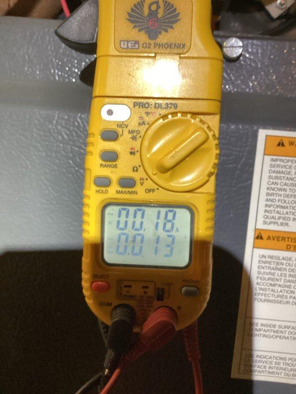 Performed scheduled heating maintenance inspection. Conducted electrical diagnostic testing using UEI G2 Phoenix PRO multimeter, confirming system capacitance readings of 0.18 MFD. Inspected mechanical space components including ductwork, refrigerant lines, and condensate drainage system - all functioning properly with no issues detected.