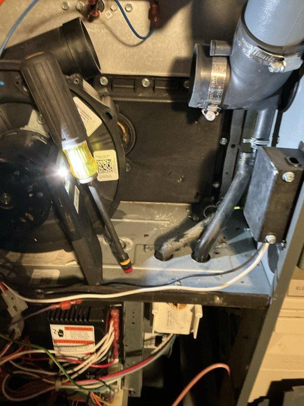 Responded to no-heat call for furnace under 10 years old. Upon inspection, found faulty pressure switch preventing proper ignition sequence. Replaced pressure switch, verified proper electrical connections to control board, and tested system through multiple heating cycles to confirm normal operation restored.