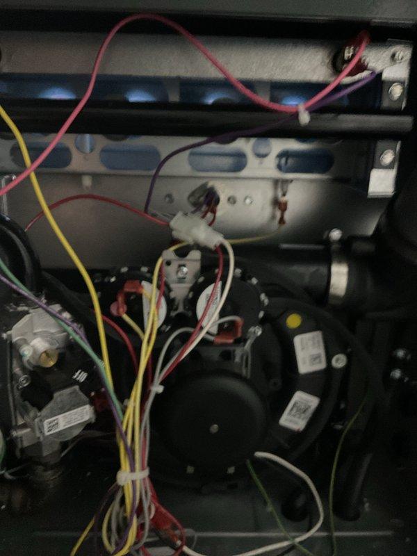 Performed scheduled heating maintenance service, replacing air filters with new FilterBuy 25x5 pleated filters. Inspected interior components including motor/blower assembly, electrical connections, and wiring harnesses to ensure proper system operation.