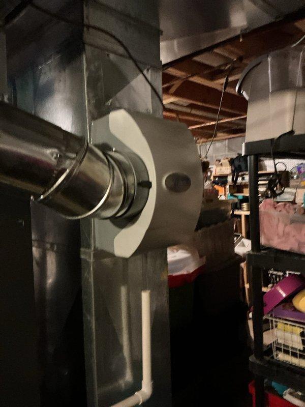 Responded to customer report of humidifier malfunction. Upon inspection of the basement HVAC system, diagnosed issues with the humidifier unit connected to the ductwork. Performed necessary adjustments and verified proper operation of the humidifier system before completing service.