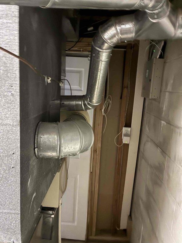 Performed comprehensive HVAC heating tune-up, including inspection of ductwork integrity and connection points throughout the mechanical space. Verified proper temperature readings (88°F) using digital thermometer and confirmed functionality of the Aprilaire humidifier control system in automatic mode.