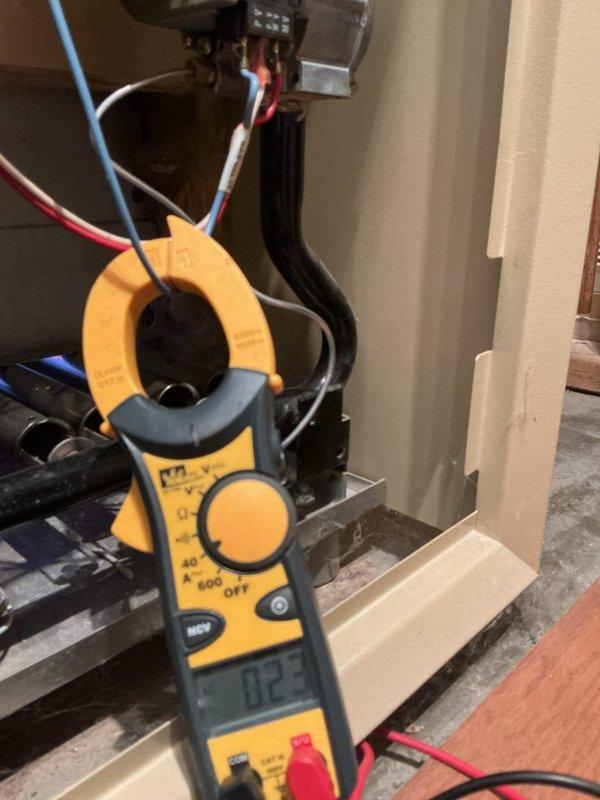 Performed comprehensive boiler tune-up service, including inspection and testing of the Honeywell gas valve control assembly. Conducted electrical diagnostics with clamp meter, confirming proper voltage readings of 11.23V across control circuitry. All components inspected for proper operation and safety compliance.