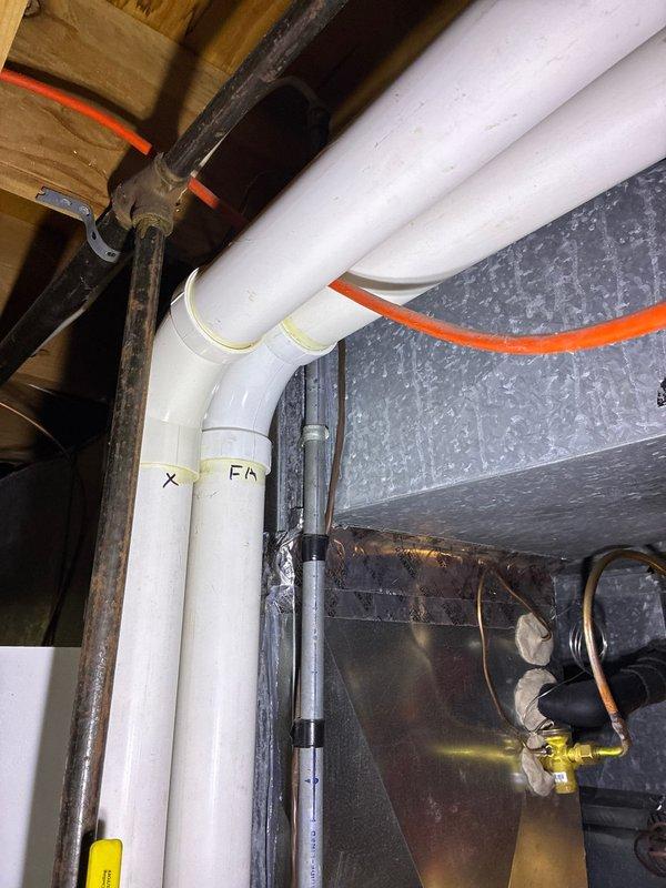 Inspected non-functioning furnace at customer's residence. Observed evidence of aged HVAC system with no heat output. Exterior condenser unit was properly weatherized with protective cover during winter conditions. Evaluated existing plumbing infrastructure and ductwork for compatibility with potential replacement options. Provided customer with furnace replacement estimate due to complete system failure.